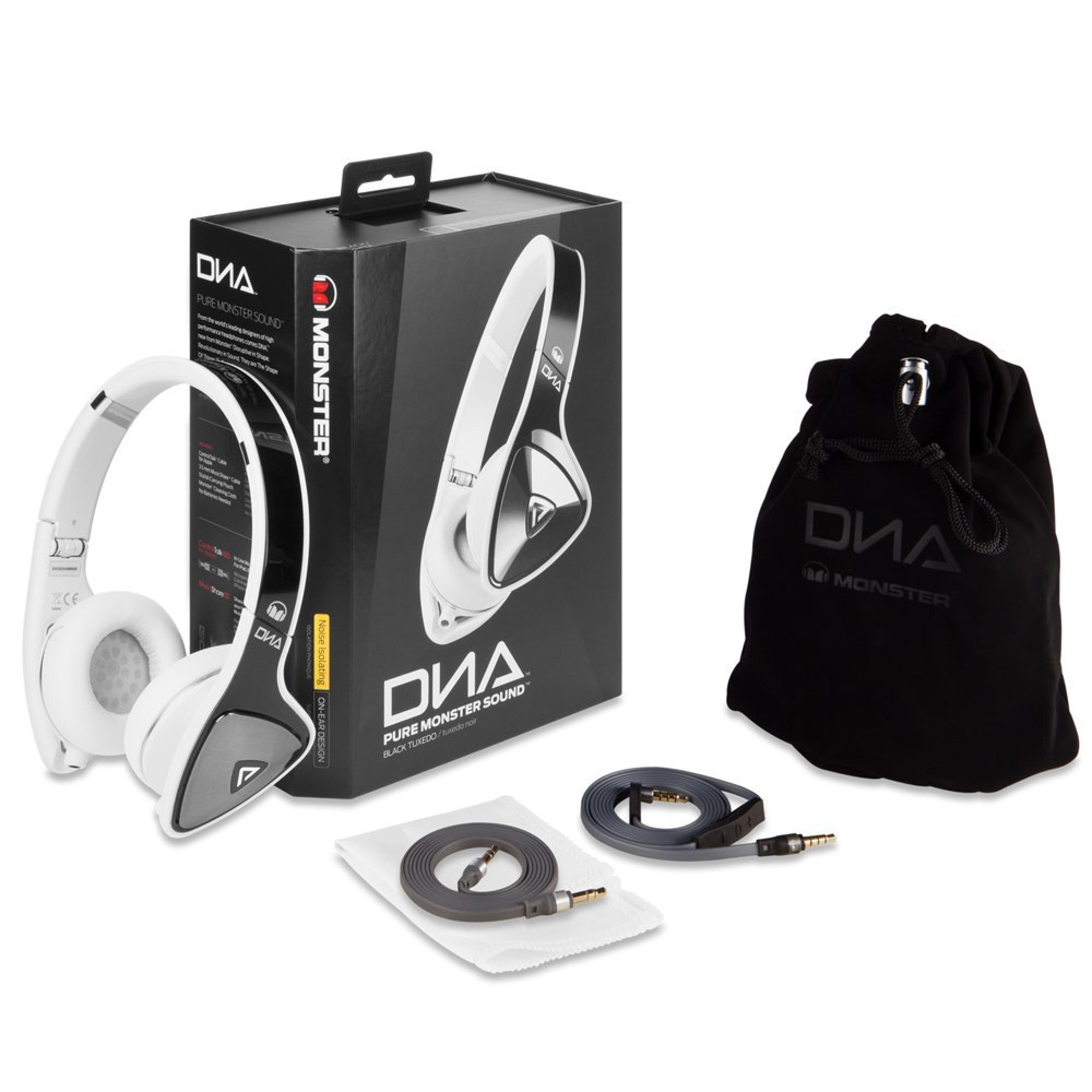 Наушники Monster® DNA On-Ear Headphones Black-Tuxedo