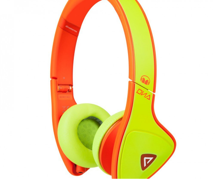 Наушники Monster® DNA Neon On-Ear Headphones Yellow on Neon Orange