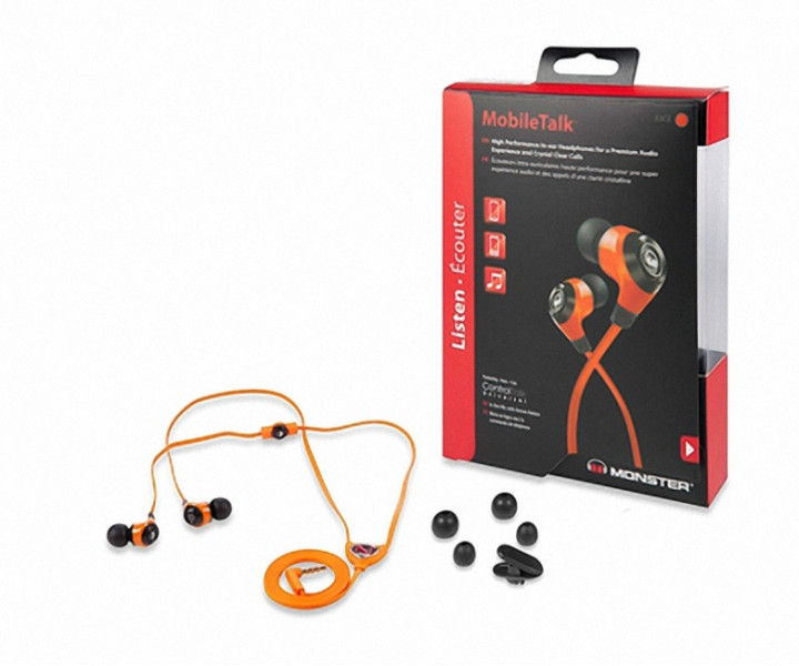 Навушники Monster® MobileTalk ™ In-Ear Headphones Noise Isolating Juice Orange