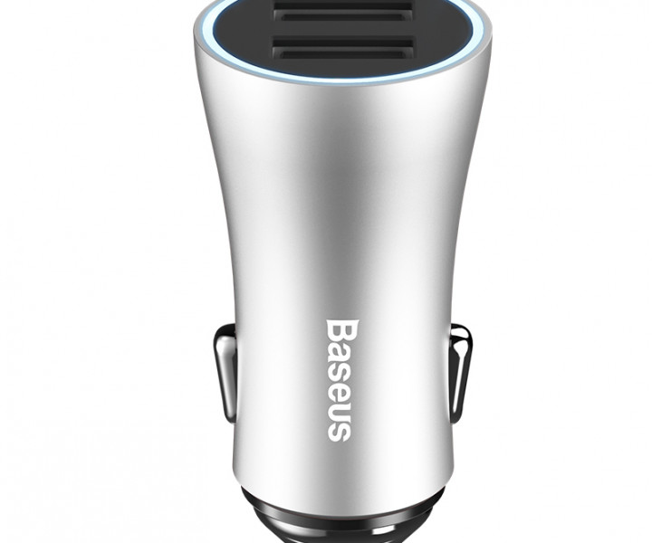 АЗУ Baseus Golden Contactor 2USB Silver