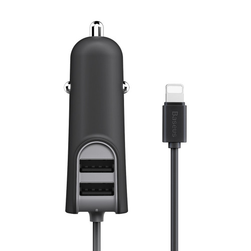 АЗУ Baseus Energy Station with Line Multi (2USB+Lighting) Black