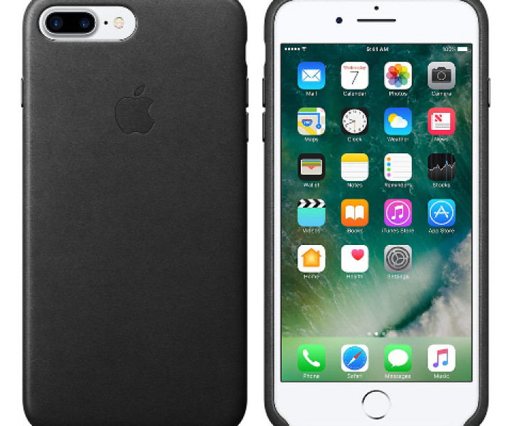 Чохол Apple iPhone 7 Plus Leather Case - Black (MMYJ2)