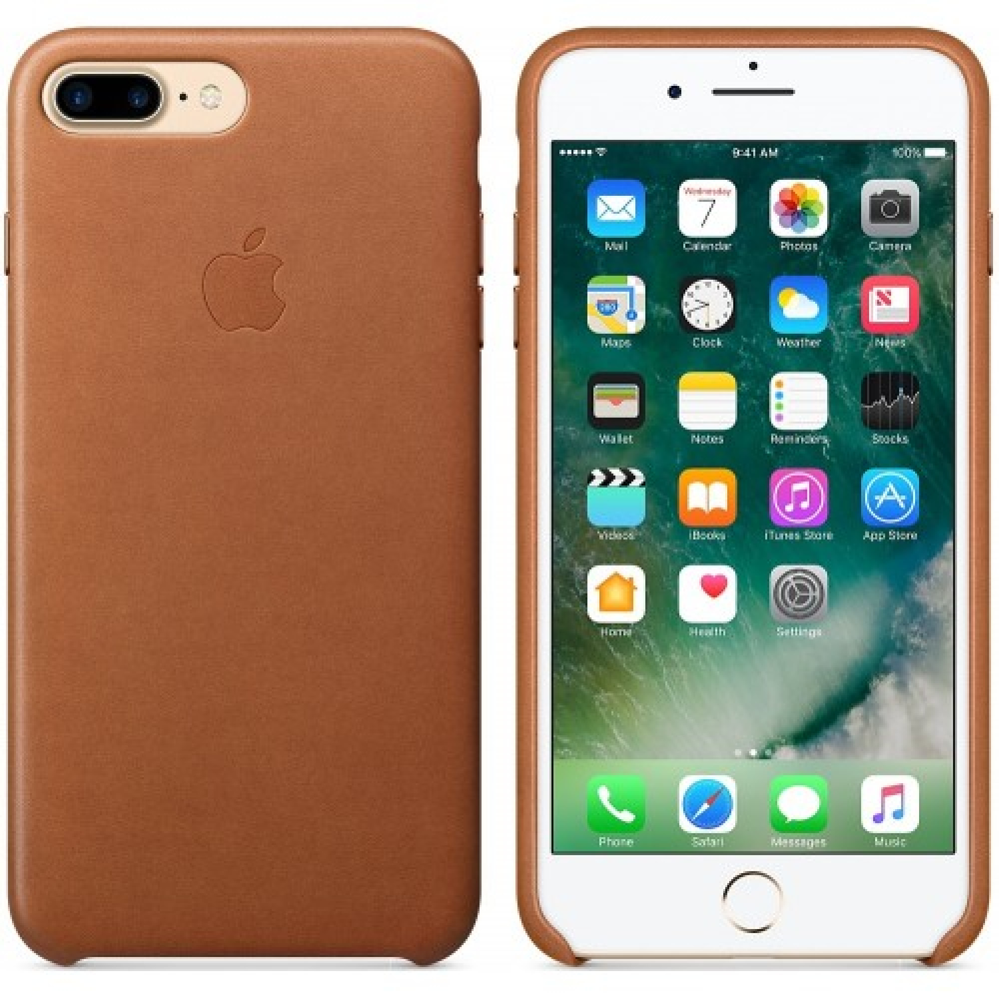 Чохол Apple iPhone 7 Plus Leather Case - Saddle Brown (MMYF2)