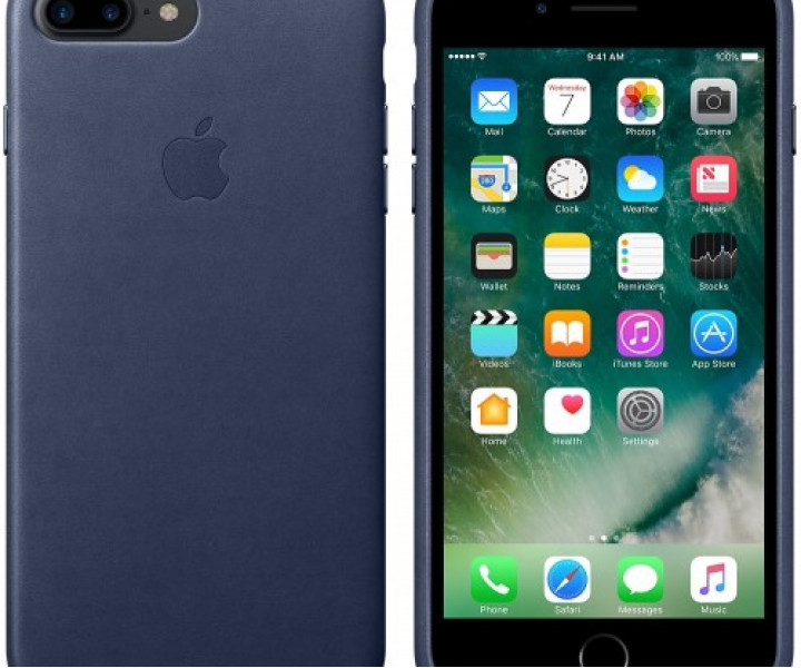 Чохол Apple iPhone 7 Plus Leather Case - Midnight Blue (MMYG2)