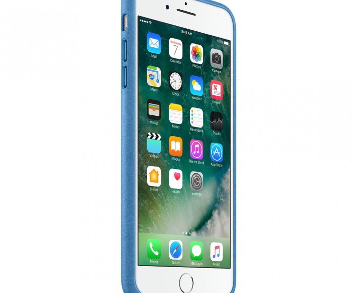 Чохол Apple iPhone 7 Plus Leather Case - Sea Blue (MMYH2)