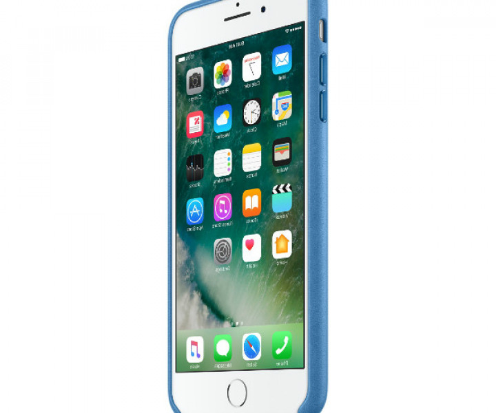 Чохол Apple iPhone 7 Plus Leather Case - Sea Blue (MMYH2)