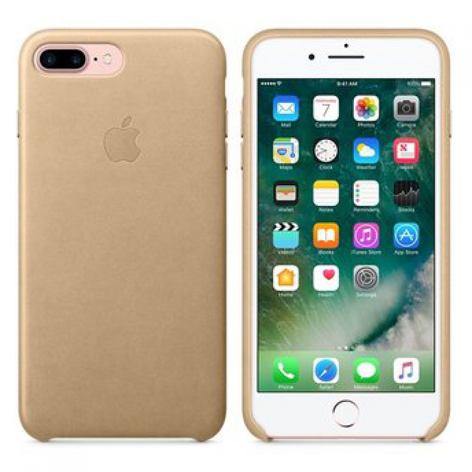 Чохол Apple iPhone 7 Plus Leather Case - Tan (MMYL2)