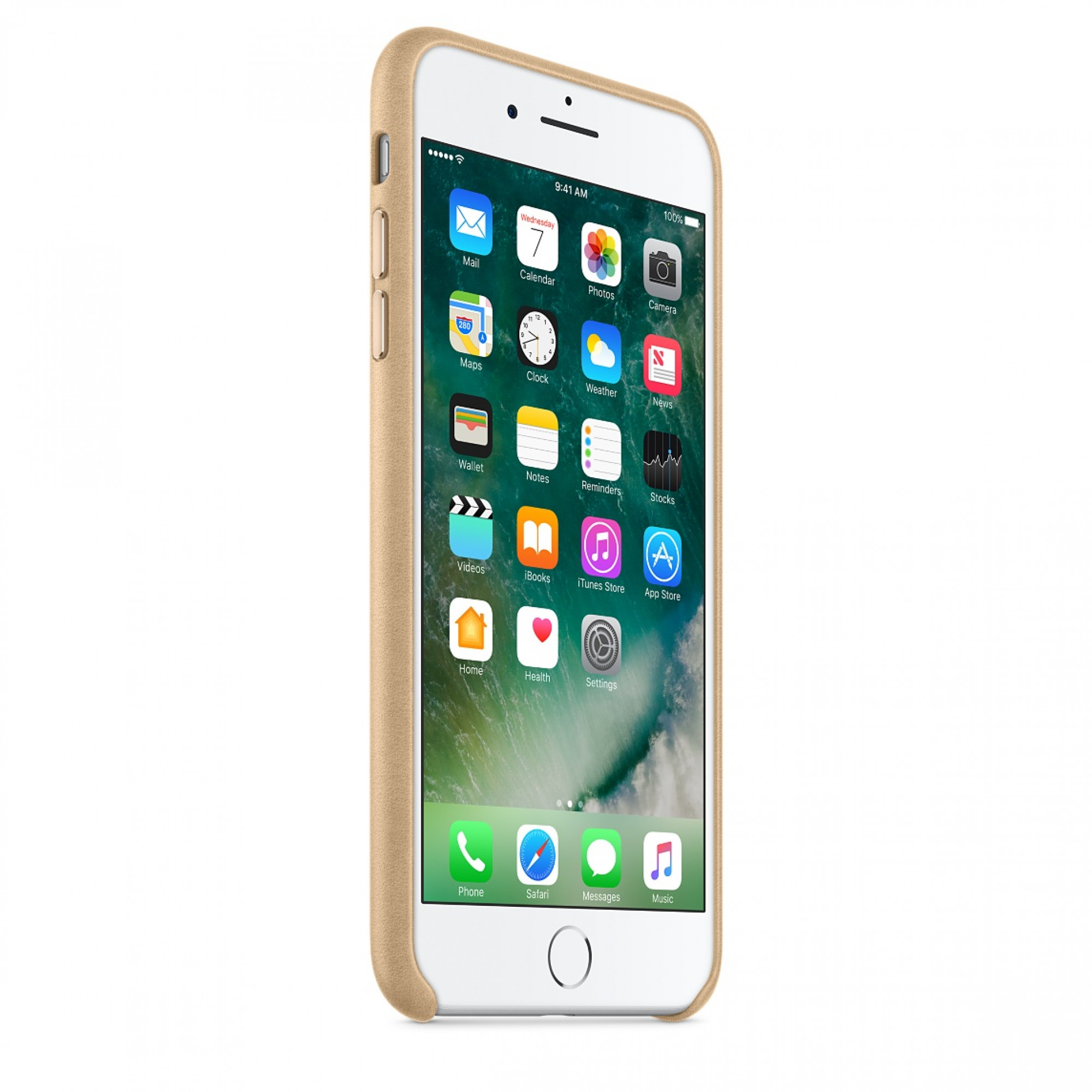 Чохол Apple iPhone 7 Plus Leather Case - Tan (MMYL2)