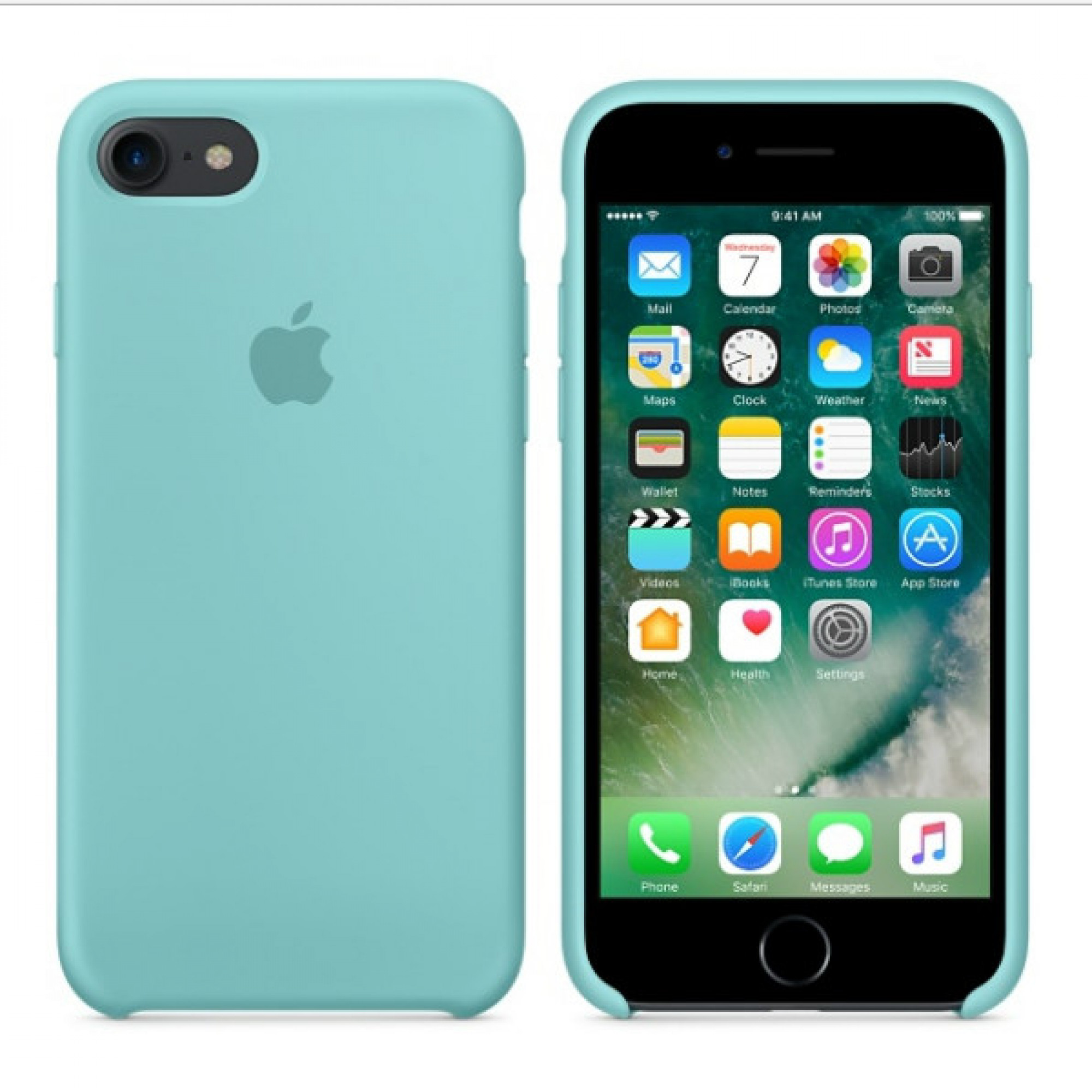 Чохол Apple iPhone 7 Silicone Case - Sea Blue (MMX02)