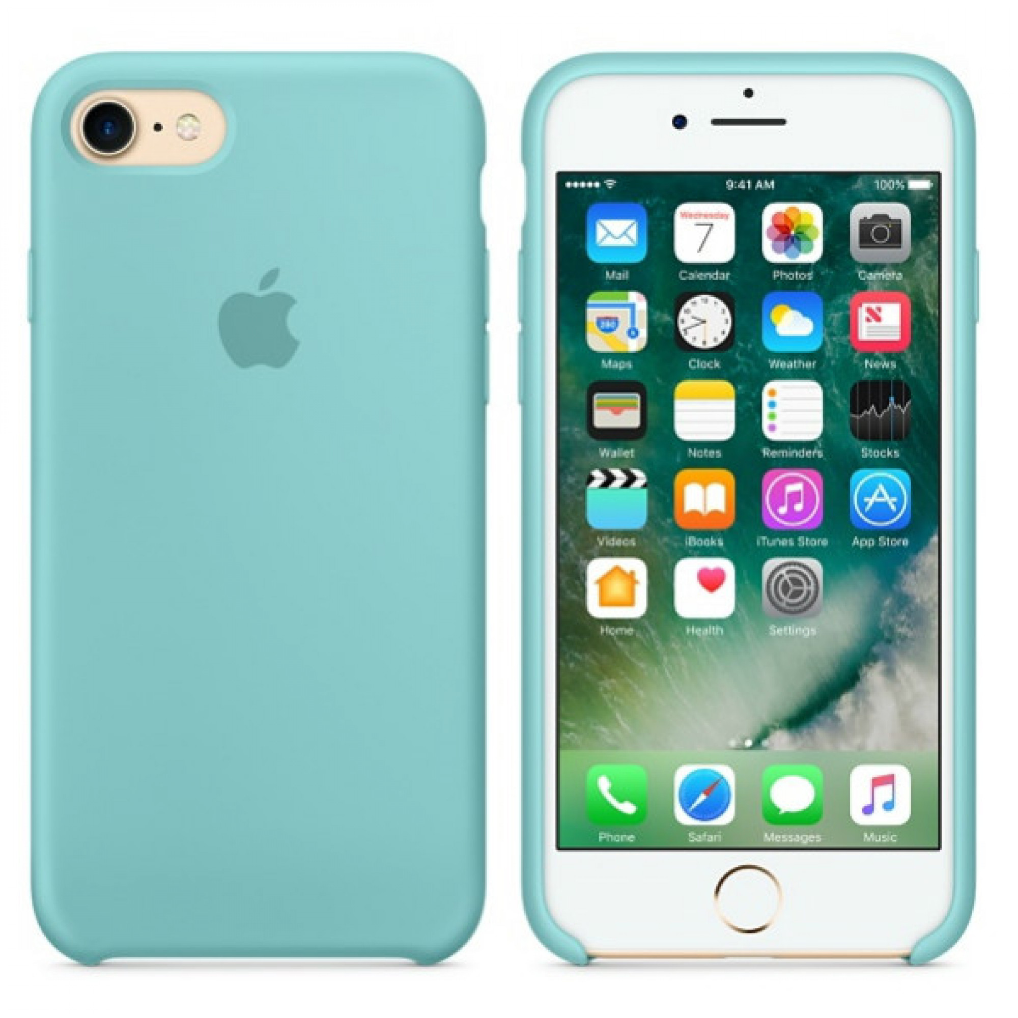 Чохол Apple iPhone 7 Silicone Case - Sea Blue (MMX02)