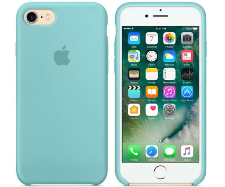 Чохол Apple iPhone 7 Silicone Case - Sea Blue (MMX02)