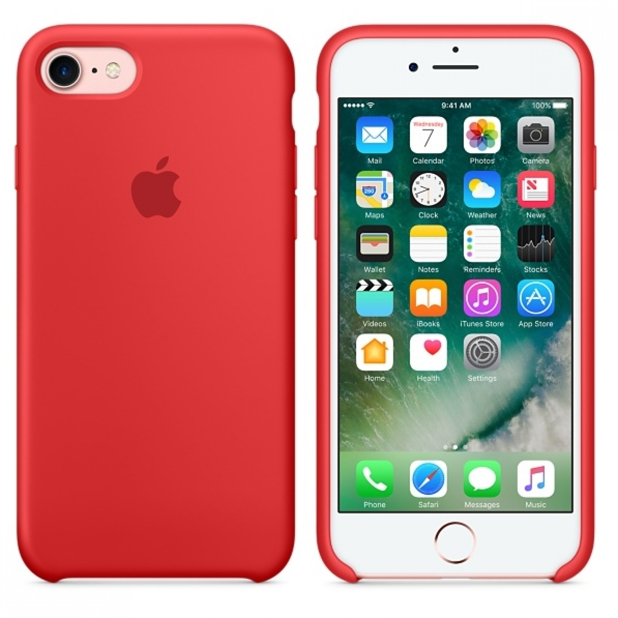 Чохол Apple iPhone 7 Silicone Case - (PRODUCT) RED (MMWN2)