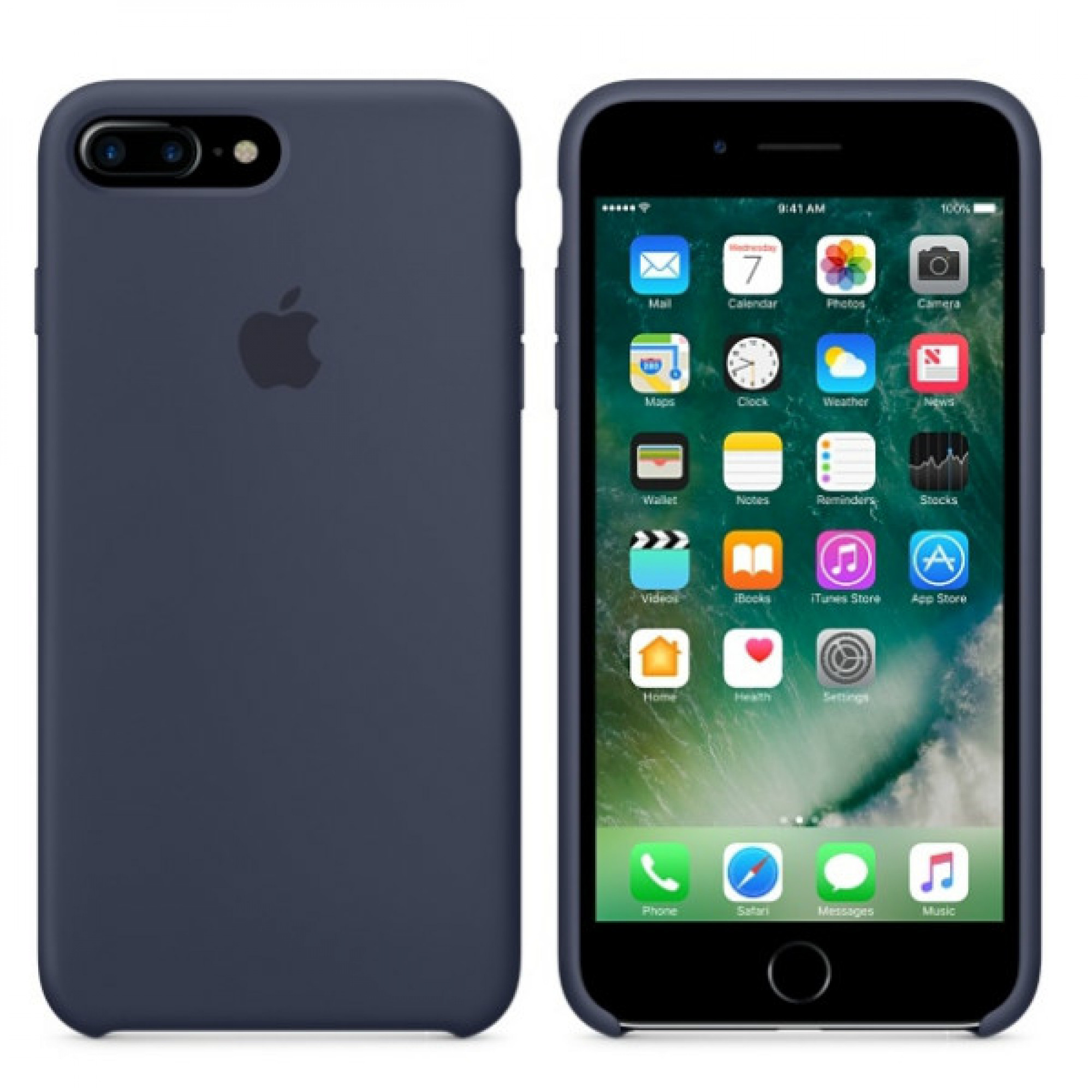 Чохол Apple iPhone 7 Plus Silicone Case - Midnight Blue (MMQU2)
