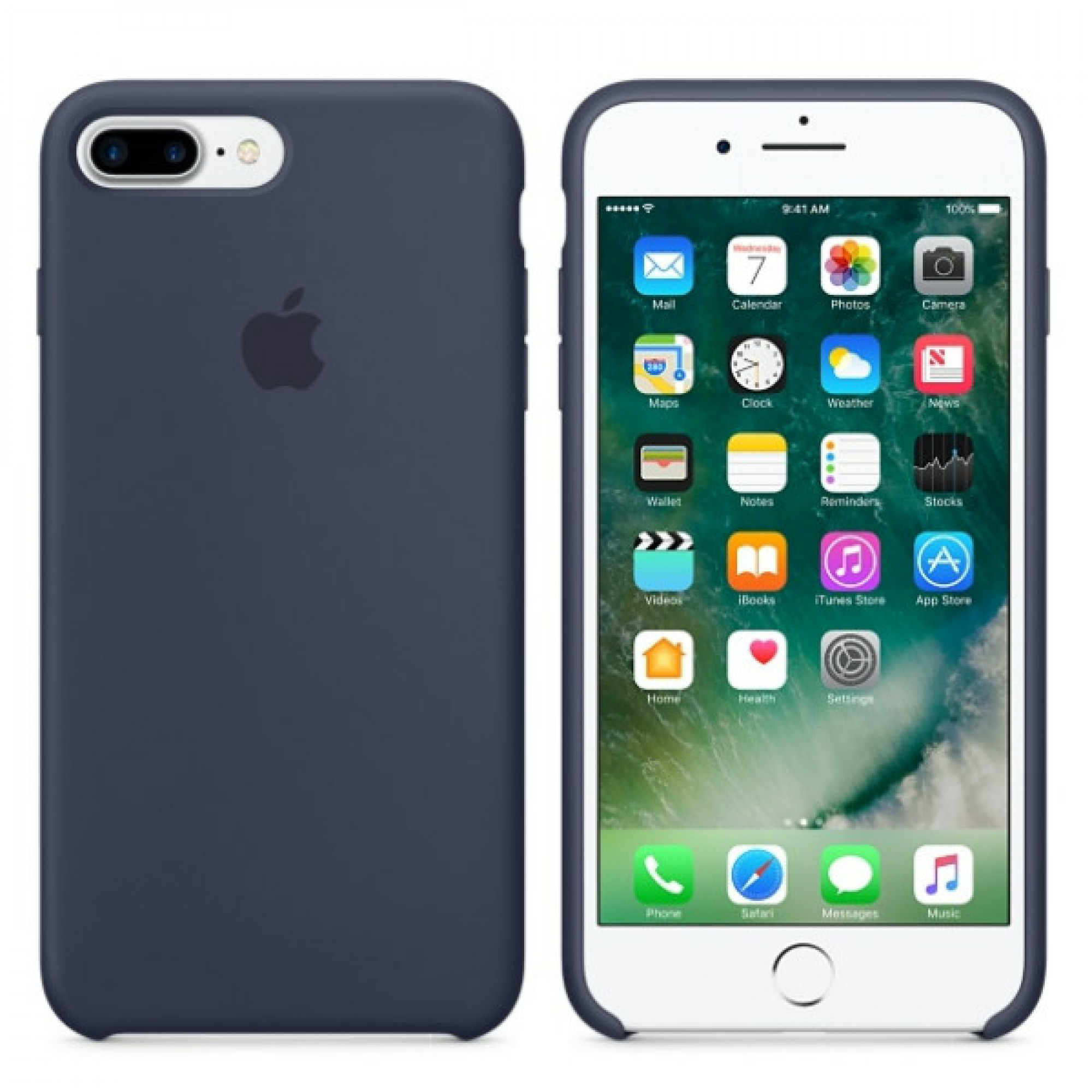 Чохол Apple iPhone 7 Plus Silicone Case - Midnight Blue (MMQU2)