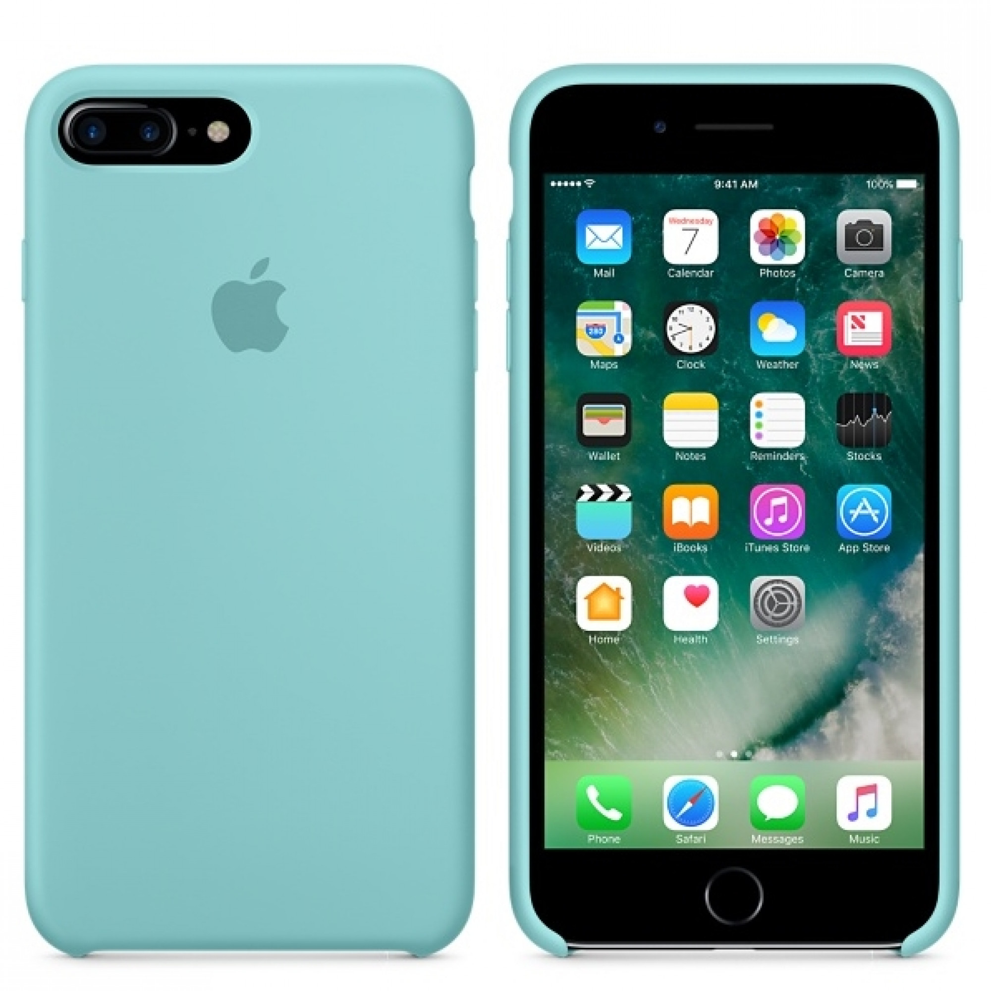 Чохол Apple iPhone 7 Plus Silicone Case - Sea Blue (MMQY2)