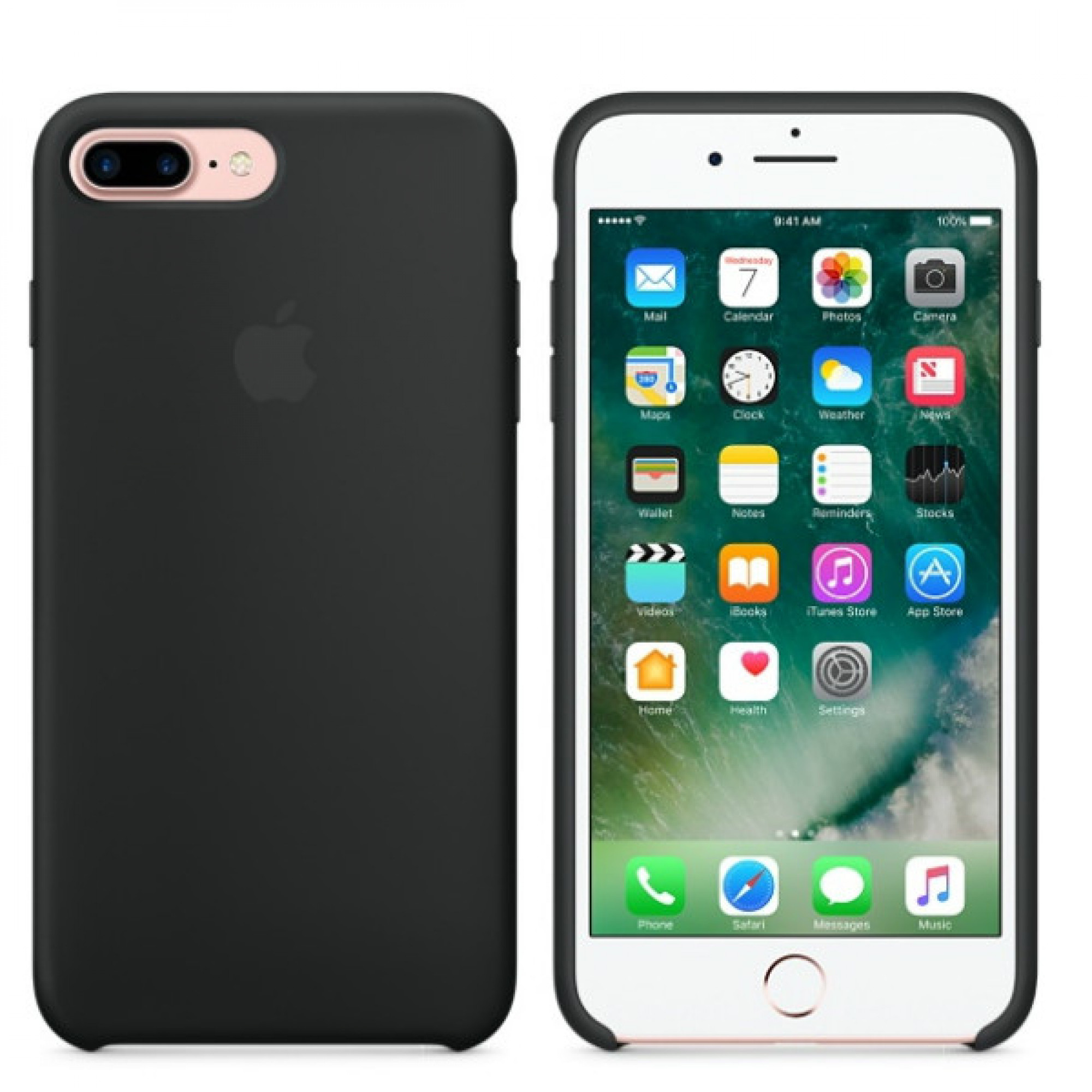 Чохол Apple iPhone 7 Plus Silicone Case - Black (MMQR2)