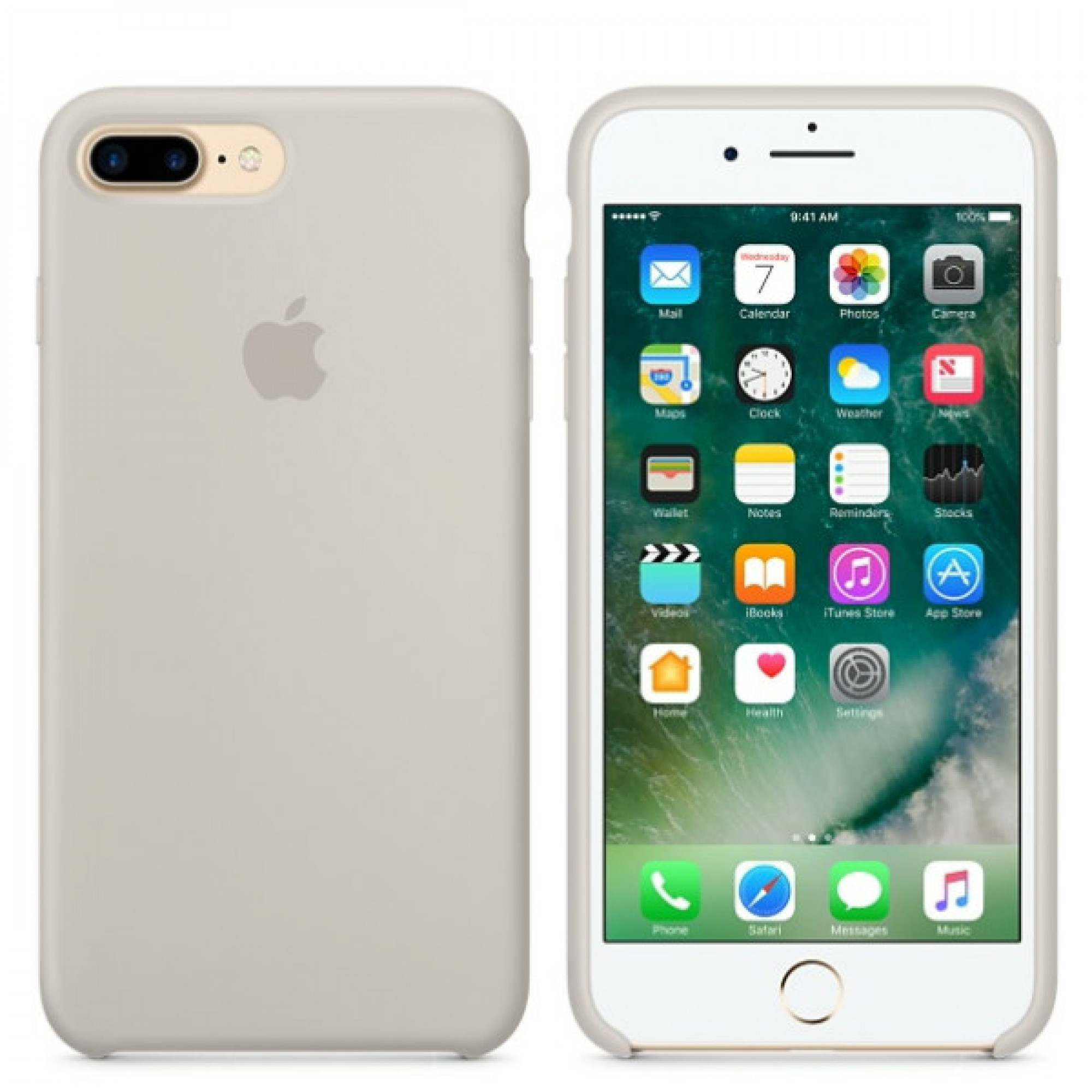 Чохол Apple iPhone 7 Plus Silicone Case - Stone (MMQW2)