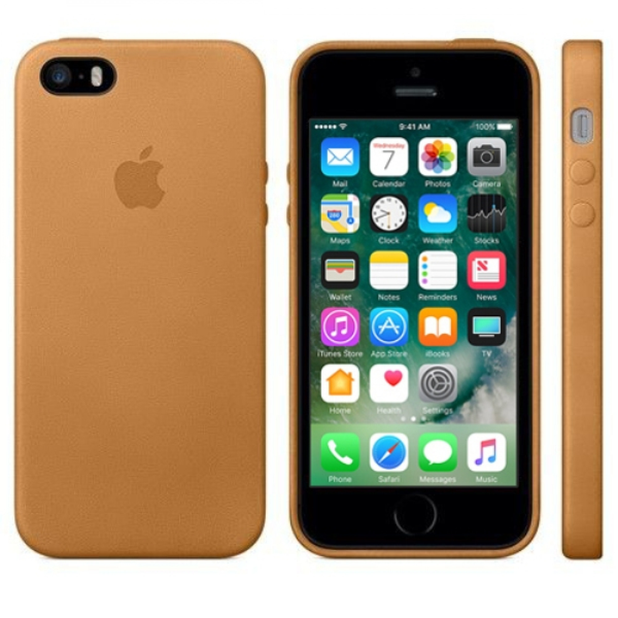Чохол Leather Case для iPhone 5 / 5s / SE Brown