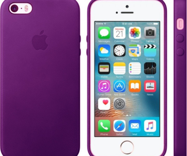 Чохол Leather Case для iPhone 5/5s/SE Purple