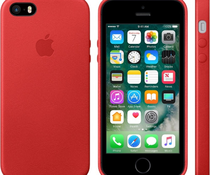 Чохол Leather Case для iPhone 5 / 5s / SE Red
