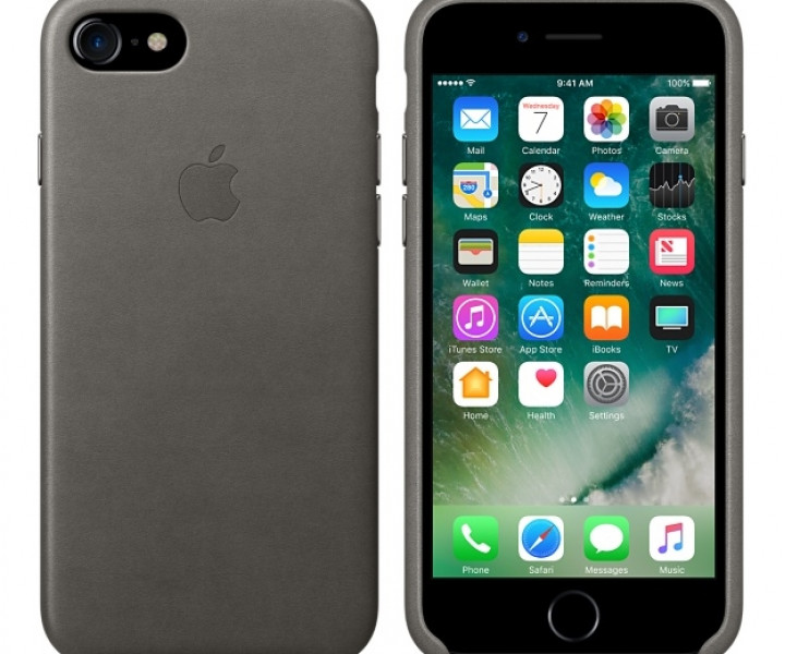 Чохол Apple iPhone 7 Leather Case - Storm Gray (MMYE2)