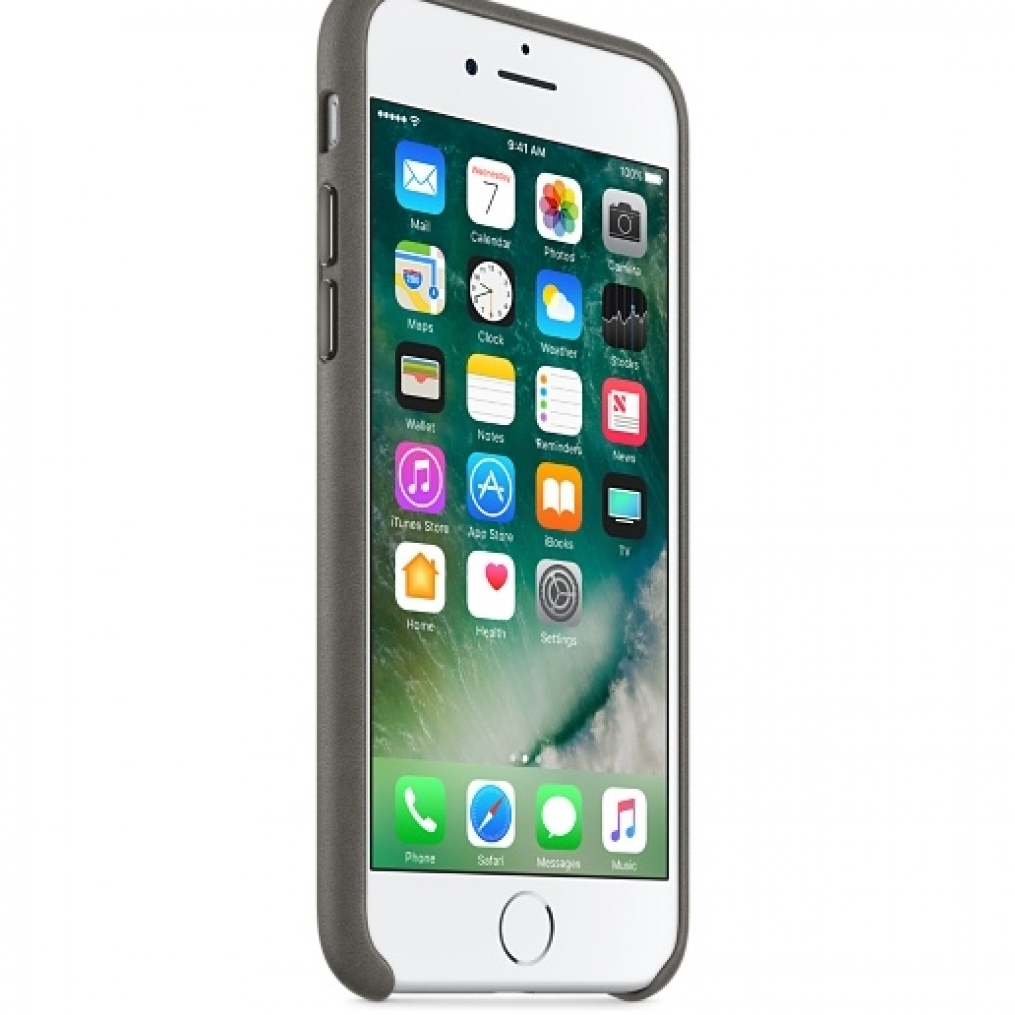Чохол Apple iPhone 7 Leather Case - Storm Gray (MMYE2)