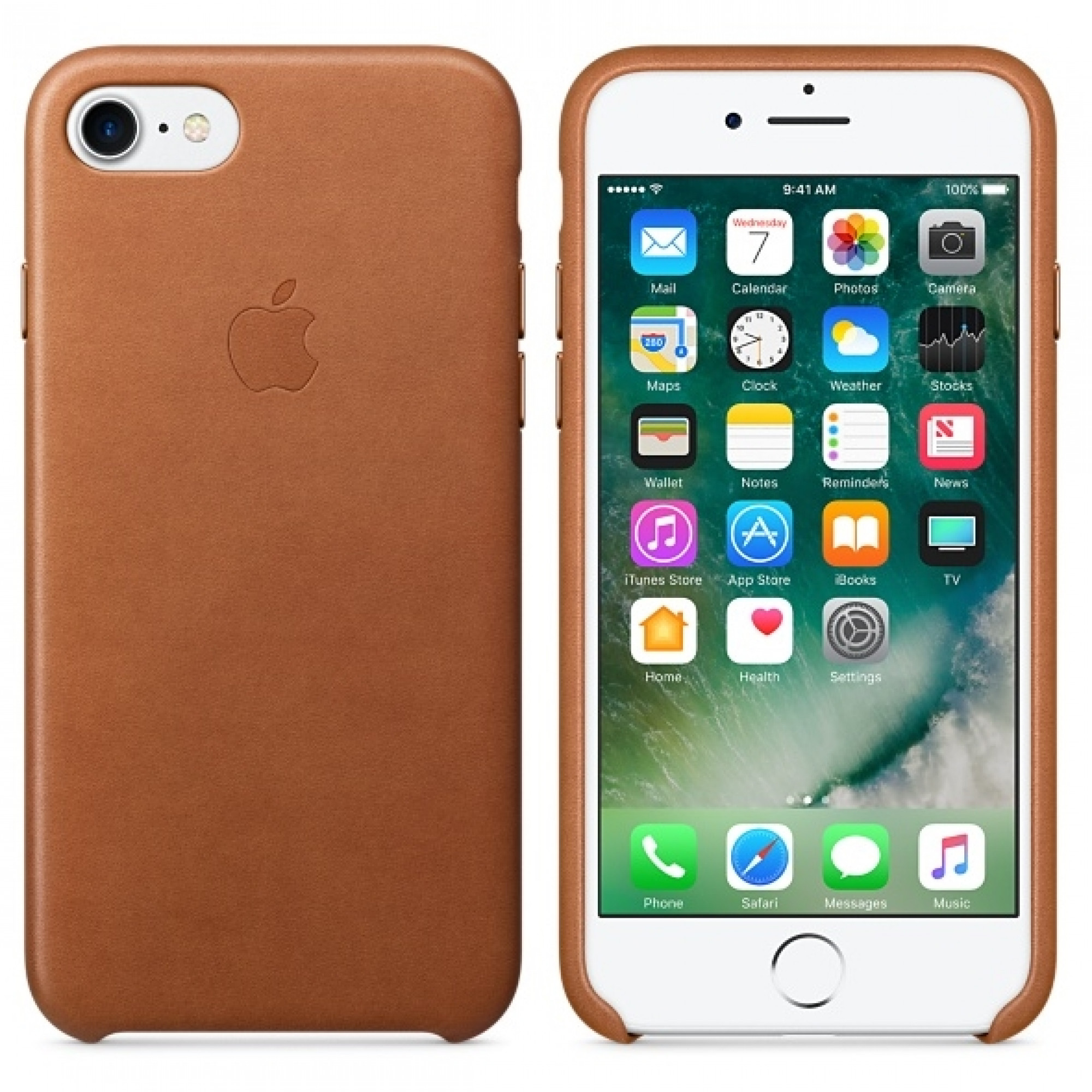 Чохол Apple iPhone 7 Leather Case - Saddle Brown (MMY22)