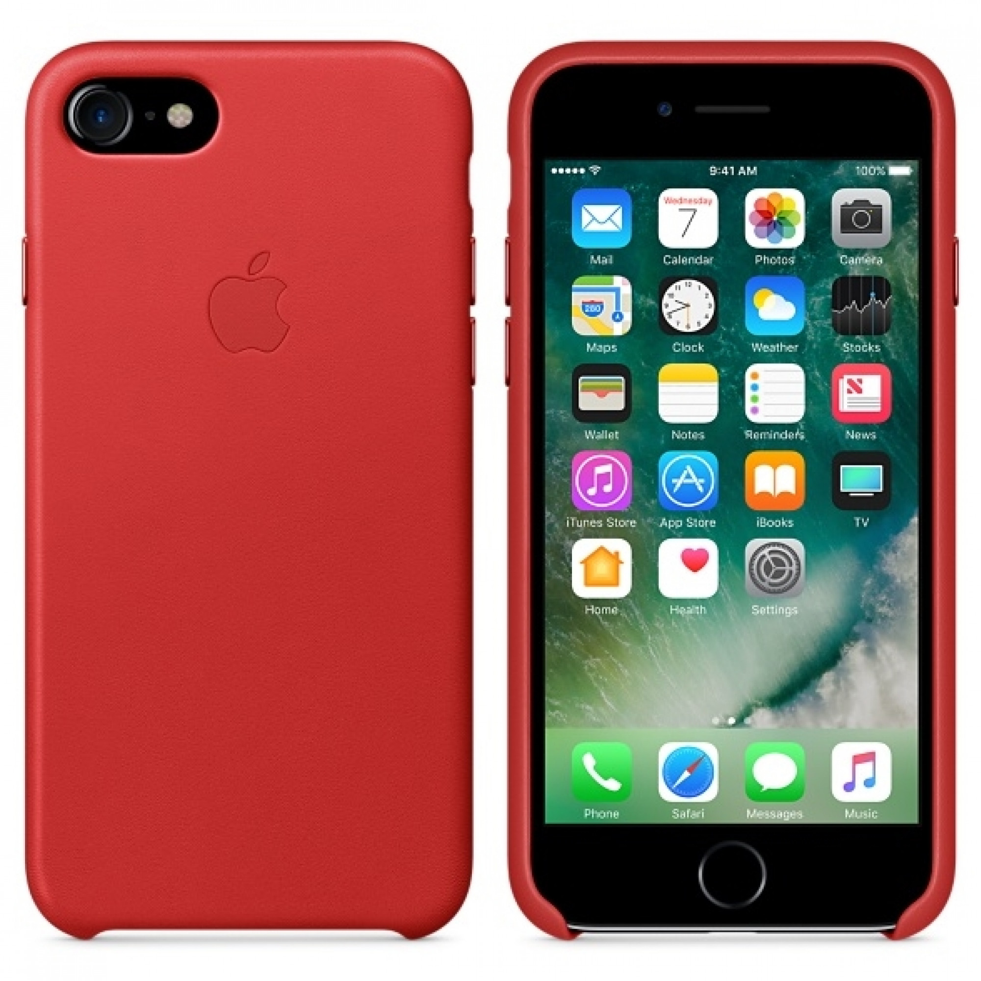Чохол Apple iPhone 7 Leather Case - (PRODUCT)RED (MMY62)