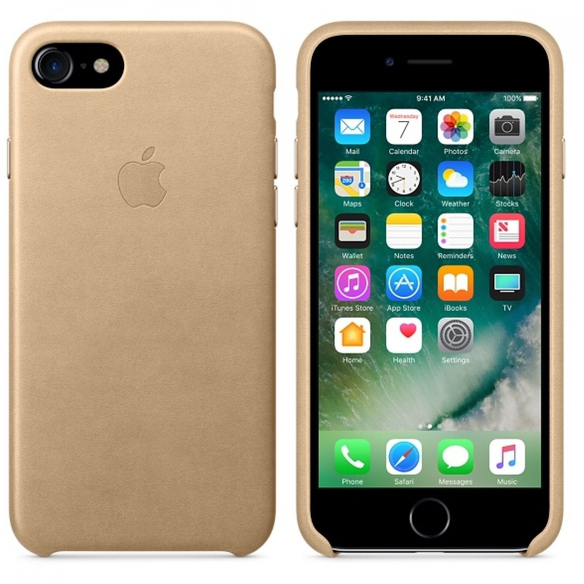 Чохол Apple iPhone 7 Leather Case - Tan (MMY72)