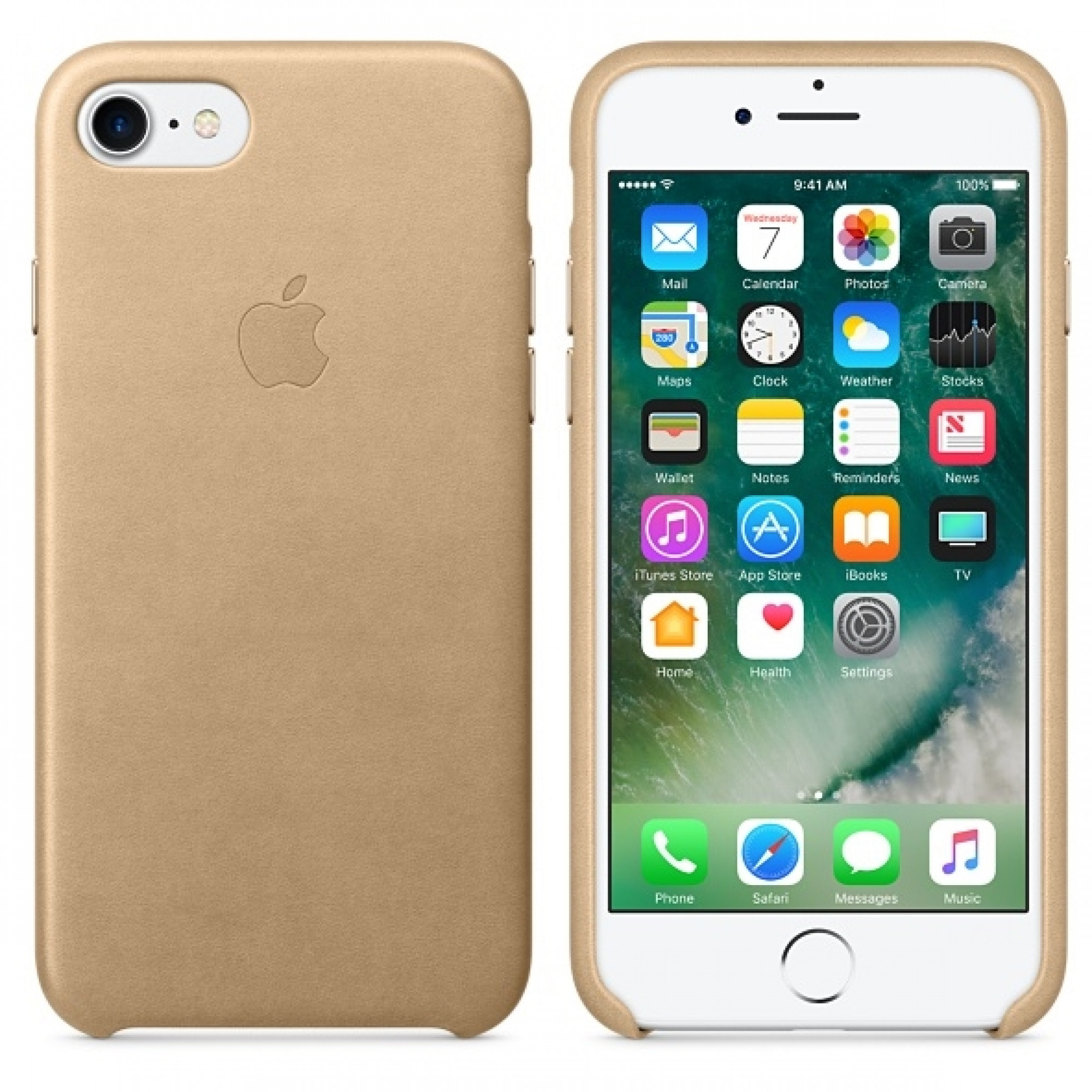 Чохол Apple iPhone 7 Leather Case - Tan (MMY72)