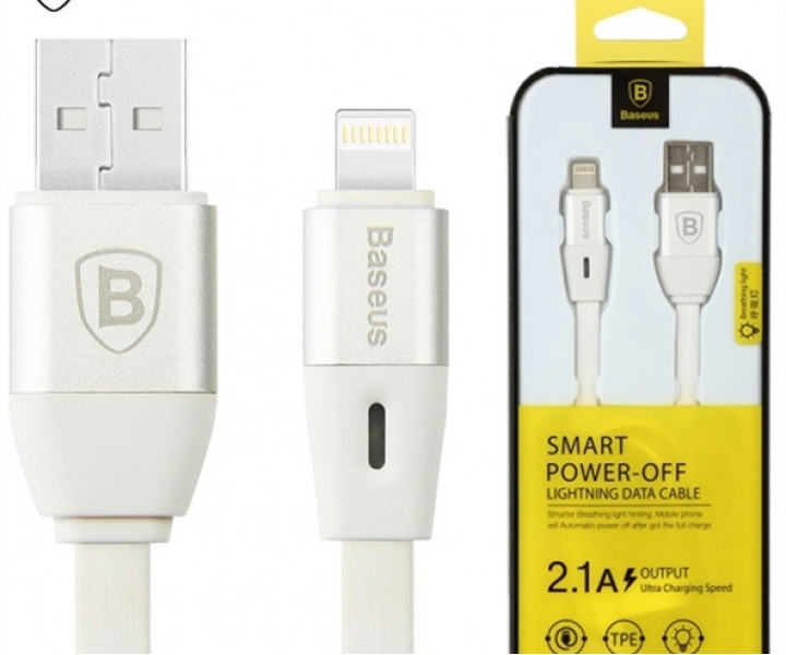 Кабель Baseus Smart Power-off Lightning White-Silver