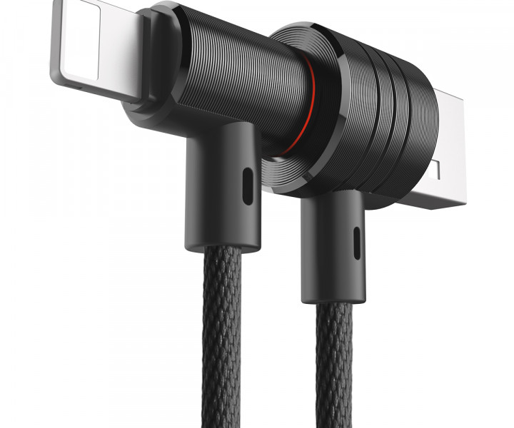 Кабель Baseus T-type Magnet Lightning Red - Black