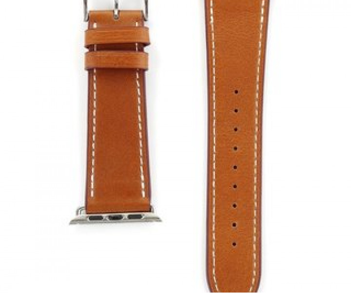 Ремешок Apple Watch 42mm Hermes Single Tour Leather Band Fauve Barenia