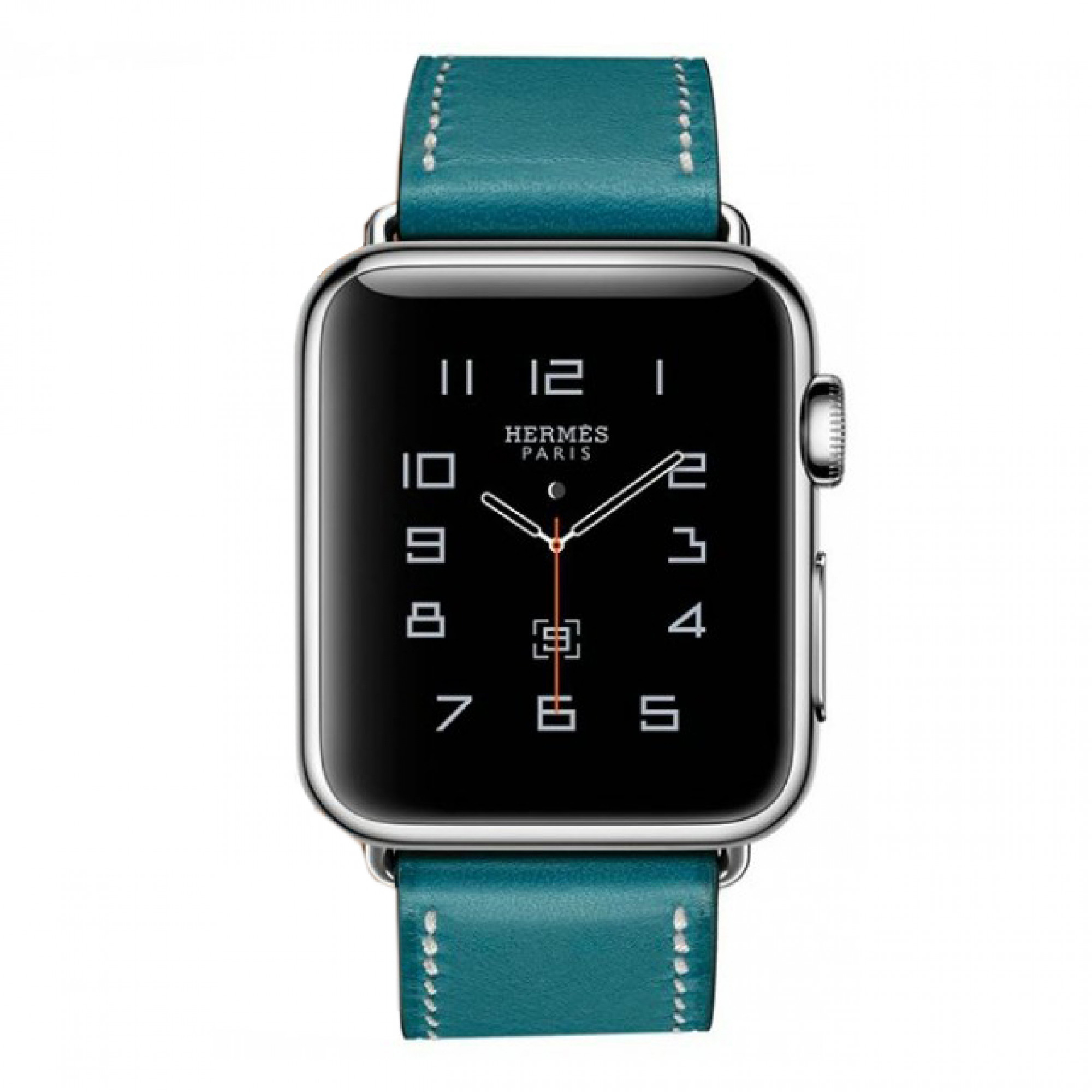 Ремешок Apple Watch 38mm Hermes Single Tour Leather Band Bleu Agate Epsom