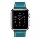 Ремешок Apple Watch 38mm Hermes Single Tour Leather Band Bleu Agate Epsom
