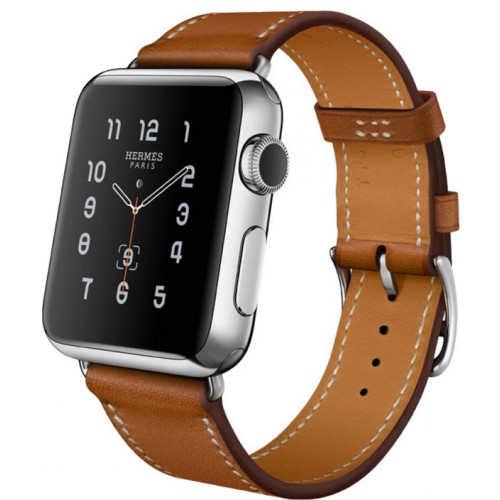 Ремешок Apple Watch 42mm Hermes Single Tour Leather Band Fauve Barenia