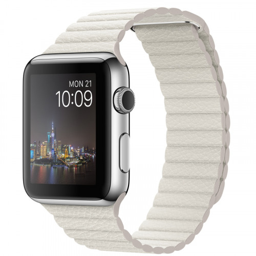 Ремешок 38/42mm Leather Loop White для Apple Watch