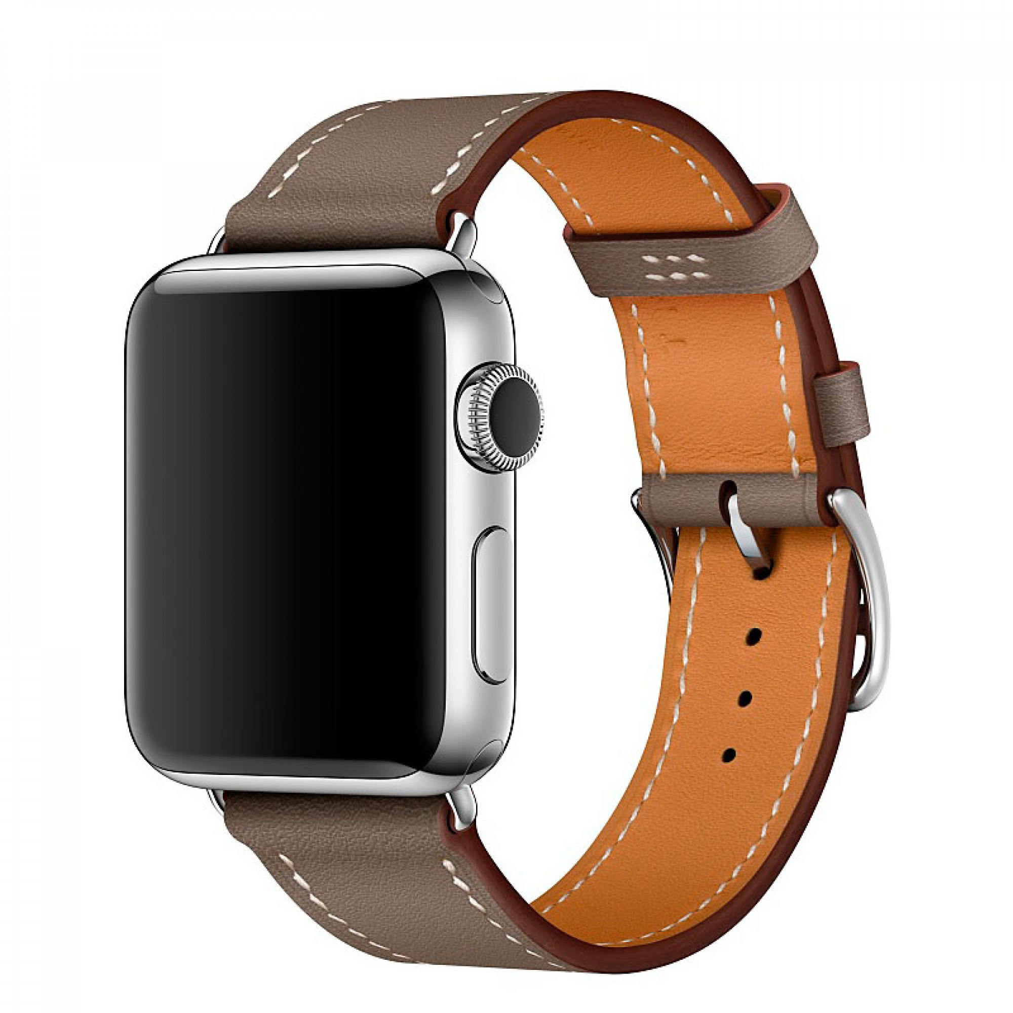Ремешок Apple Watch 42mm Hermes Single Tour Leather Band Fauve Barenia