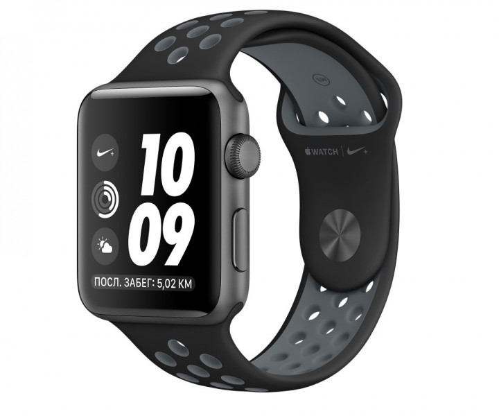 Ремінець Silicone with Black / Cool Gray Nike for Apple Watch 38 / 42mm