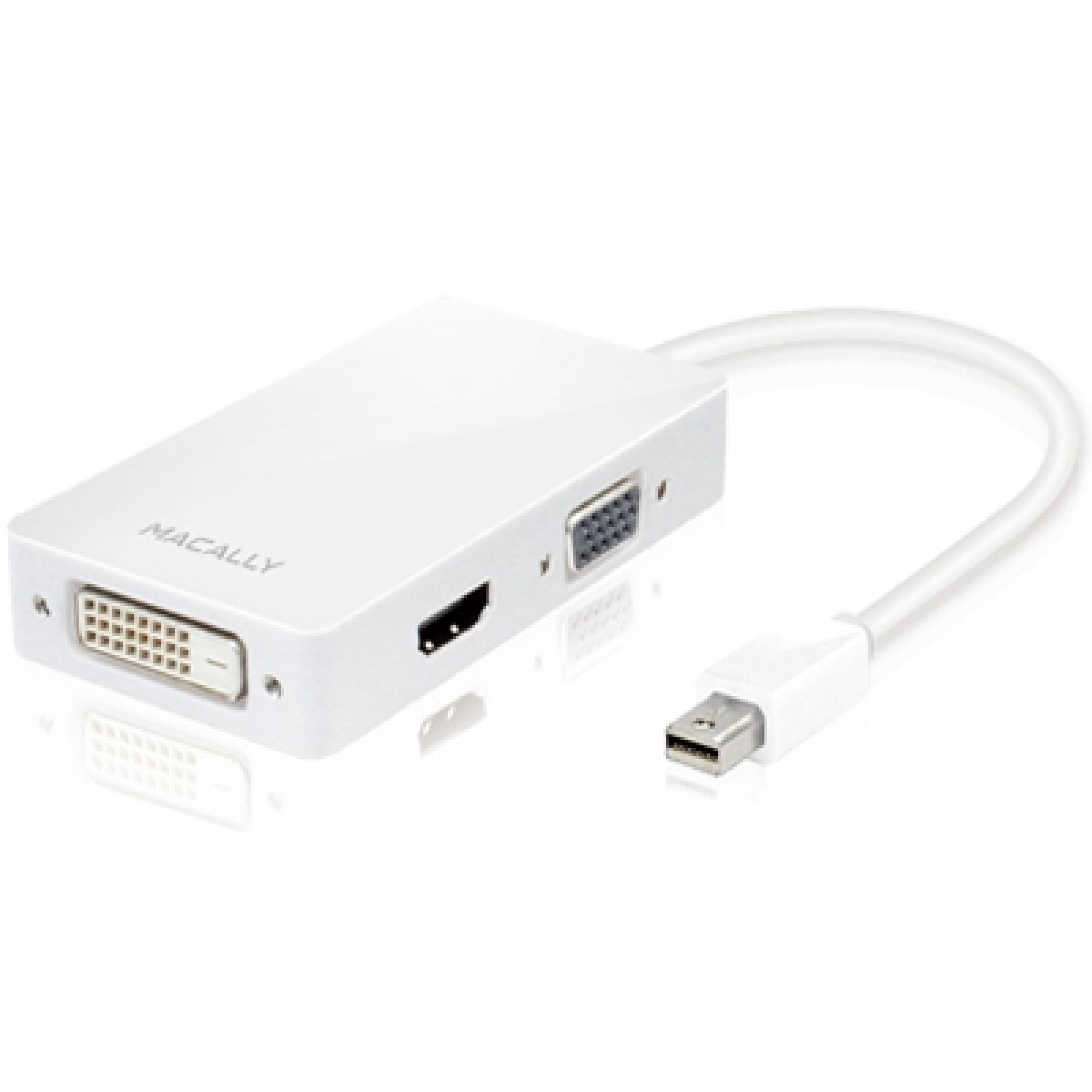 Адаптер Mini Display Port Macally to 3-in-1DVI/HDMI/VGA (MD-3N1)