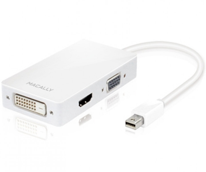 Адаптер Mini Display Port Macally to 3-in-1DVI/HDMI/VGA (MD-3N1)