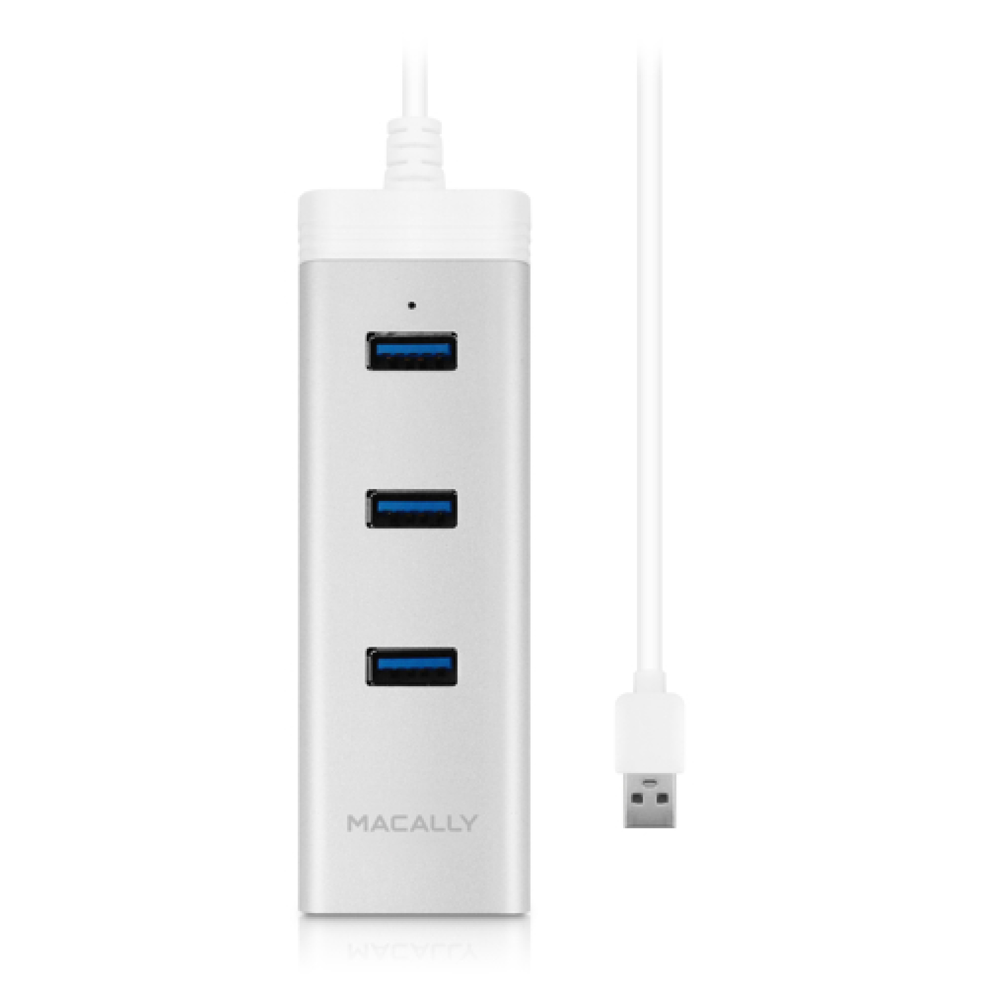 Трехпортовый USB 3.0 хаб Macally с Gigabit Ethernet портом (U3HUBGBA)