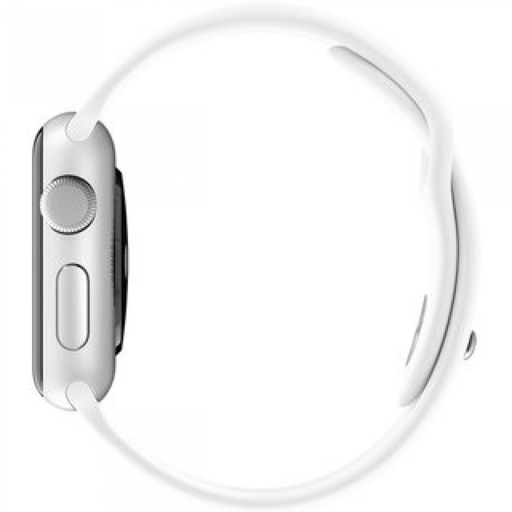Apple Watch 38mm Stainless Steel with White Sport Band (MJ302)