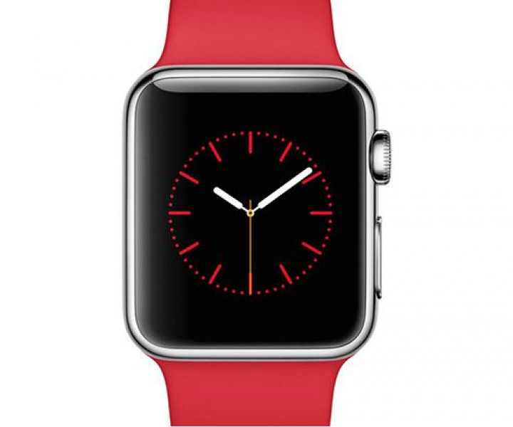 Apple Watch 38mm Stainless Steel Case with Product RED Sport Band (MLLD2)