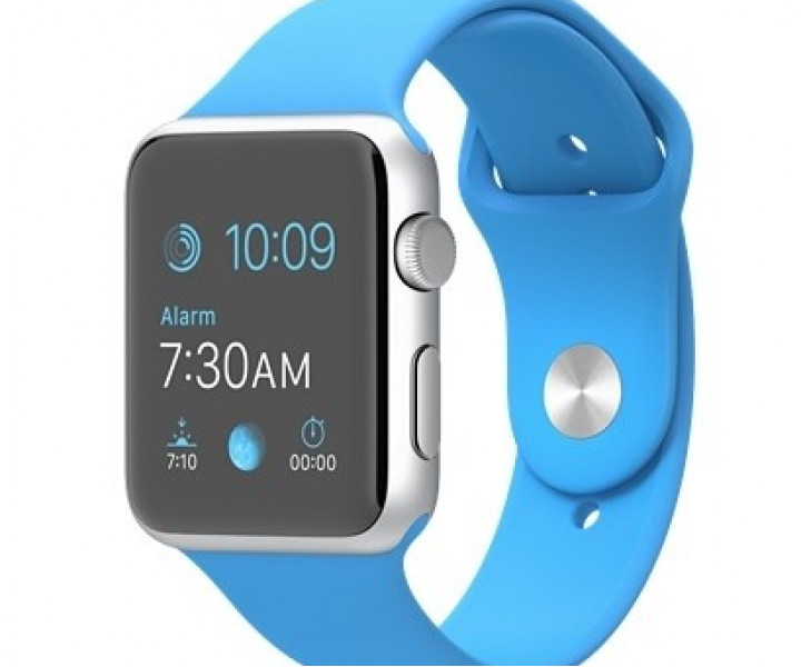 Apple Watch Sport 42mm Silver Aluminum Case with Blue Sport Band (MJ3Q2)