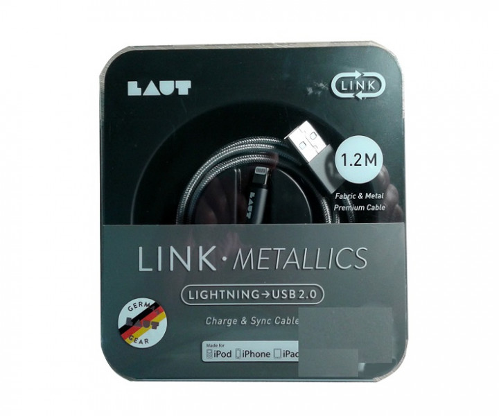 Кабель Lightning LAUT LINK Metallics (LAUT_LKM_LTN1.2_GM)