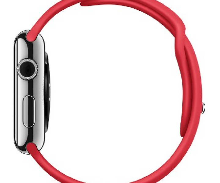 Apple Watch 42mm Stainless Steel Case with Product RED Sport Band (MLLE2)