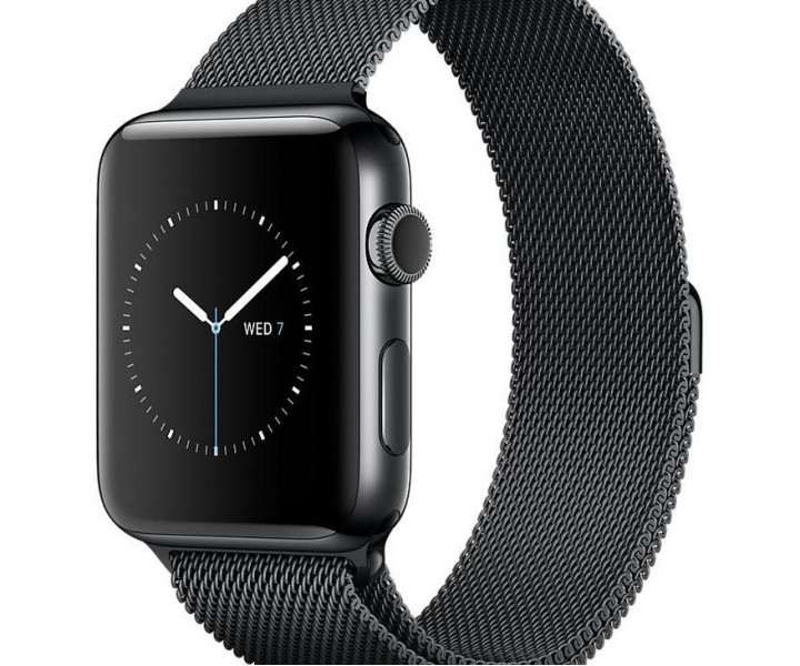 Apple Watch Series 2 42mm Space Black Stainless Steel Case with Space Black Milanese Loop Band (MNQ12)
