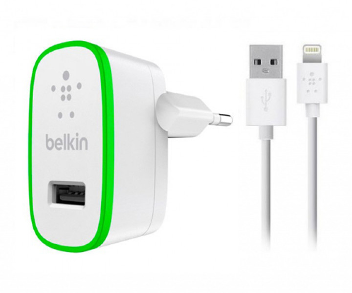 СЗУ Belkin 2.1A 1USB cable Big White