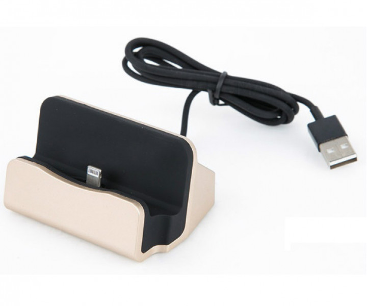 Док-станция для Iphone 5/6/6+ с кабелем Gold